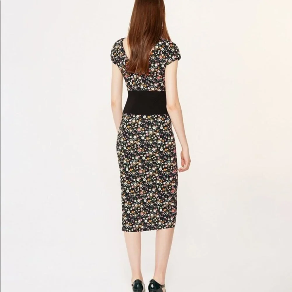 Tory Burch Julillet Ditzy Floral Midi Sheath Dress